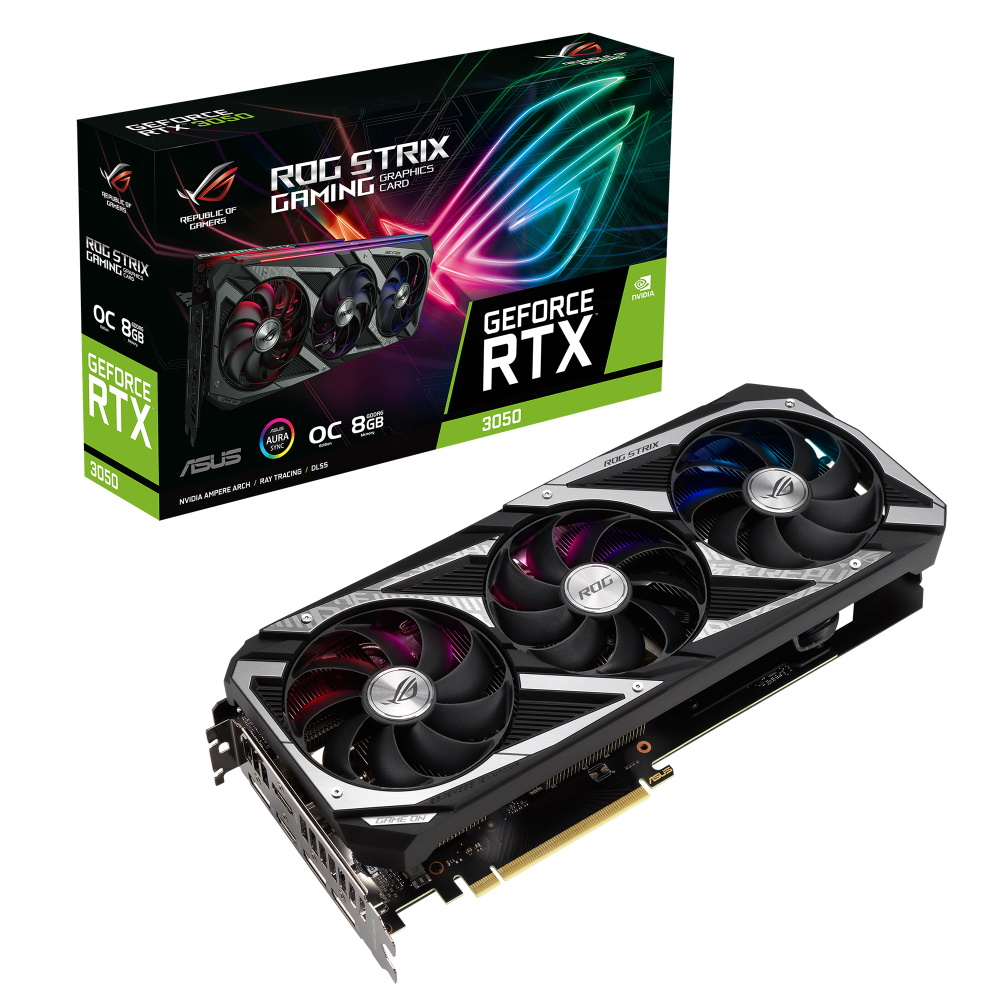 NVIDIA GeForce RTX 3050搭載グラフィックカード「ROG-STRIX-RTX3050 
